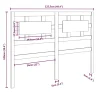 vidaXL Tête de lit Noir 125,5x4x100 cm Bois massif de pin 818034