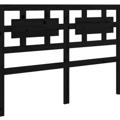 vidaXL Tête de lit Noir 125,5x4x100 cm Bois massif de pin 818034