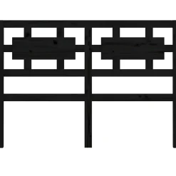 vidaXL Tête de lit Noir 125,5x4x100 cm Bois massif de pin 818034