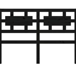 vidaXL Tête de lit Noir 125,5x4x100 cm Bois massif de pin 818034