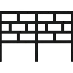 vidaXL Tête de lit Noir 126x4x100 cm Bois massif de pin