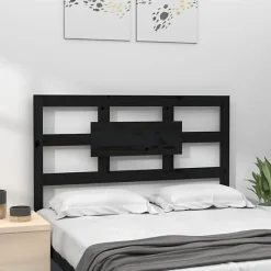 vidaXL Tête de lit Noir 95,5x4x100 cm Bois massif de pin 818024