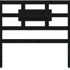 vidaXL Tête de lit Noir 95,5x4x100 cm Bois massif de pin 818024