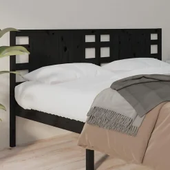 vidaXL Tête de lit Noir 206x4x100 cm Bois massif de pin 818794