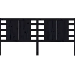 vidaXL Tête de lit Noir 206x4x100 cm Bois massif de pin 818794