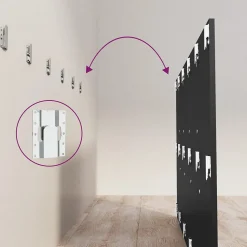 vidaXL Tête de lit Noir 200x1,5x80 cm Bois d'ingénierie 811044