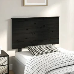 vidaXL Tête de lit Noir 94x6x82,5 cm Bois massif de pin 819154