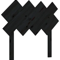 vidaXL Tête de lit Noir 92x3x81 cm Bois massif de pin 819204