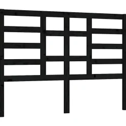 vidaXL Tête de lit Noir 146x4x104 cm Bois massif de pin 818144