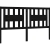 vidaXL Tête de lit Noir 206x4x100 cm Bois massif de pin 818694