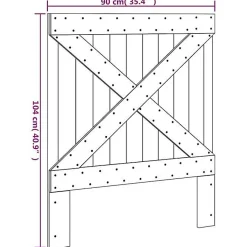 vidaXL Tête de lit 90x104 cm bois massif de pin 358404