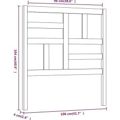 vidaXL Tête de lit 106x4x104 cm Bois massif de pin 818175