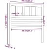 vidaXL Tête de lit, 96x4x100 cm Bois massif de pin