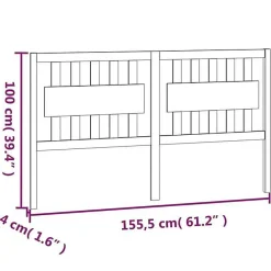 vidaXL Tête de lit 155,5x4x100 cm Bois massif de pin 818575