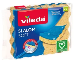 Vileda - Pack de 15 x 2 - Eponges en viscose Slalom Soft - 30 éponges