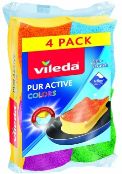 Vileda - Pack de 16 x 4 - Eponges en mousse - Grattantes sans rayer - 64 éponges