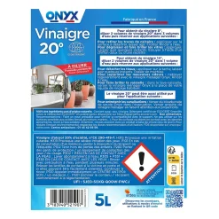 Vinaigre 20° Onyx formule concentrée 5L