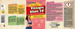 Vinaigre blanc 20° ultra haute concentration Starwax The fabulous 1L