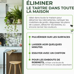 Vinaigre blanc détartrant pulvérisateur 14° Starwax 1L