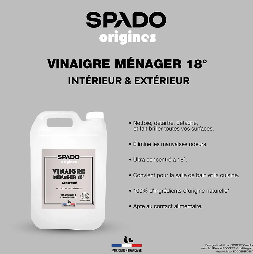 Vinaigre blanc ultra concentré 18° Spado Origines