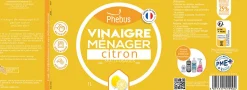 Vinaigre de nettoyage surpuissant 9,5° Phébus citron 1L