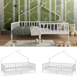 Vitalispa Lit cabane Blanc 90x200 cm