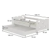 Vitalispa Lit pour enfant Blanc 70x140 cm avec tiroir et matelas