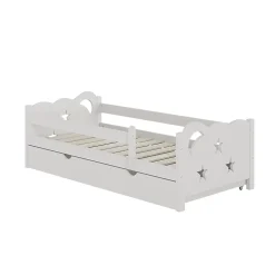Vitalispa Lit pour enfant Blanc 80x160 cm avec tiroir, sans matelas