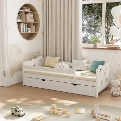 Vitalispa Lit pour enfant Blanc 80x160 cm avec tiroir, sans matelas