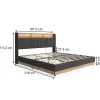 Vitalispa Lit rembourré Anthracite 180x200 cm avec matelas