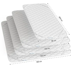 Vitalispa Protège-matelas Blanc 180x200cm Surpiqûre