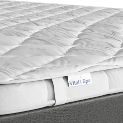 Vitalispa Protège-matelas Blanc 90x200cm lavable jusquà 60C adapté au sèche-linge
